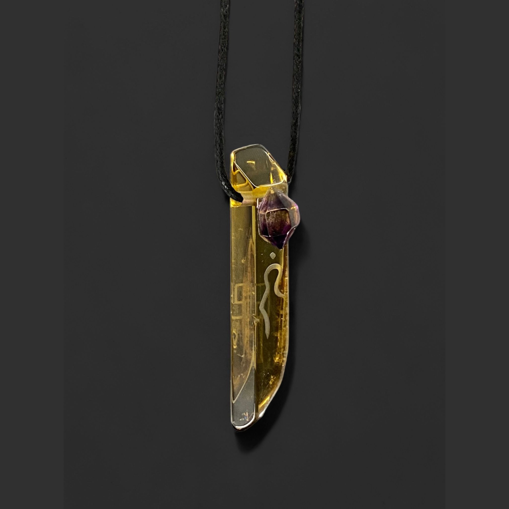 African Citrine with African Amethyst Accent