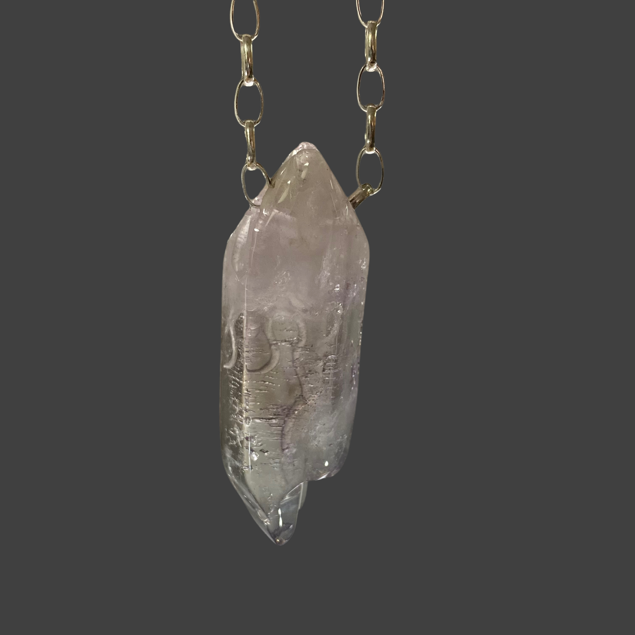 Veracruz Amethyst Pendant with Divine Feminine Symbol