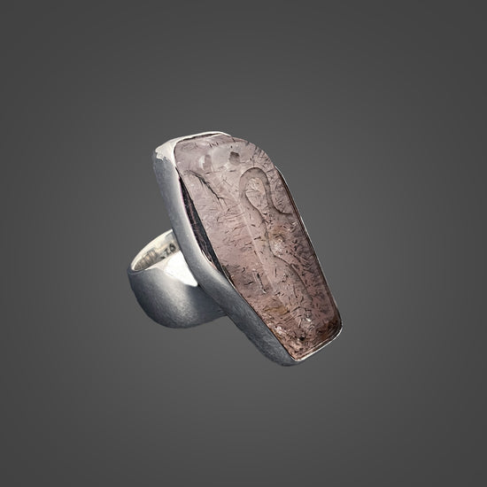 Orire Sterling Silver Ring with Divine Feminine Symbol size 5.5