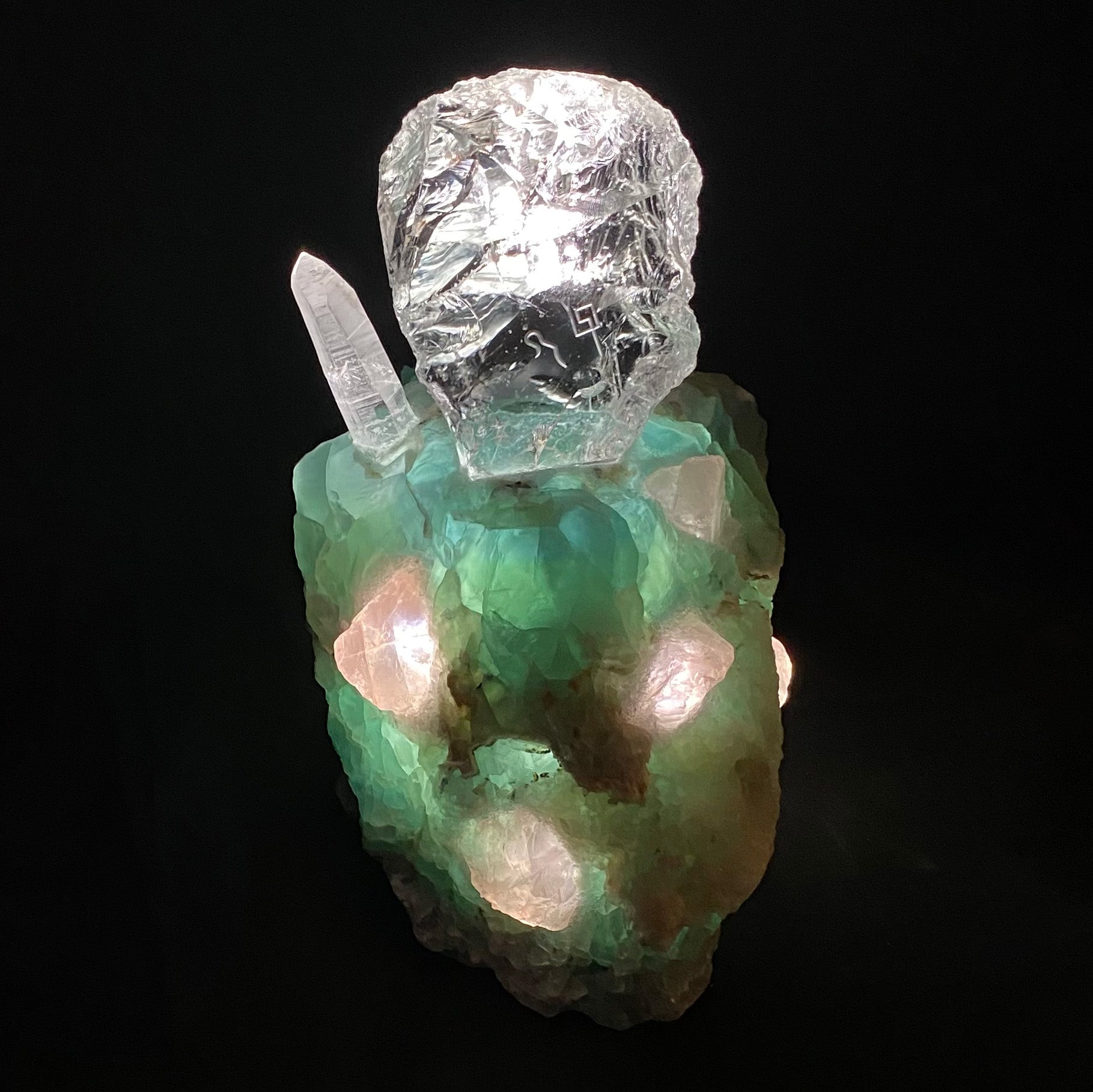 Crystal Light Sculpture 'The Teacher'